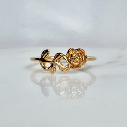 ローズリング/18金コーティング/華やかで上品なバラの指輪/ギフト・記念日に 11枚目の画像