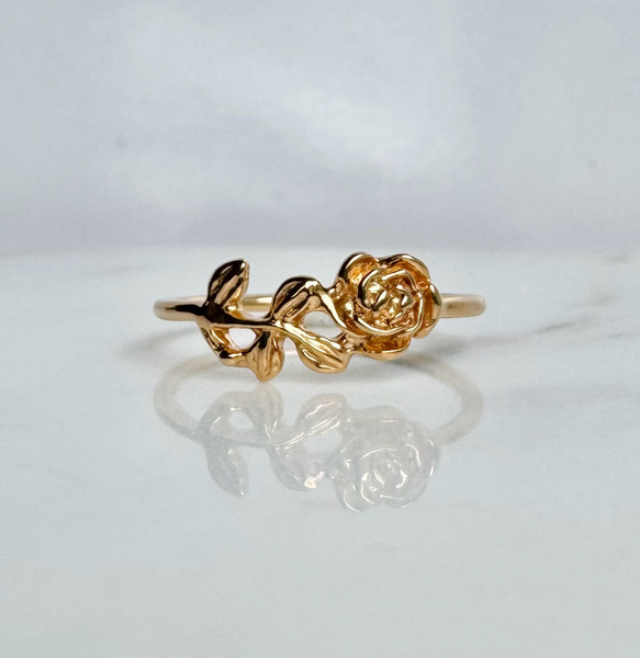 ローズリング/18金コーティング/華やかで上品なバラの指輪/ギフト・記念日に 11枚目の画像