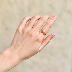 ローズリング/18金コーティング/華やかで上品なバラの指輪/ギフト・記念日に 12枚目の画像