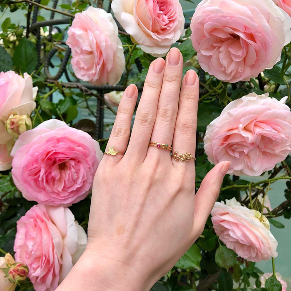 ローズリング/18金コーティング/華やかで上品なバラの指輪/ギフト・記念日に 20枚目の画像