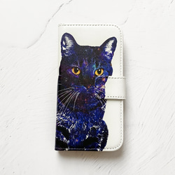 GALAXY CAT 筆記本型 iPhone 智能手機殼 兼容所有型號 Cat Universe iPhone13 iPhone 第1張的照片