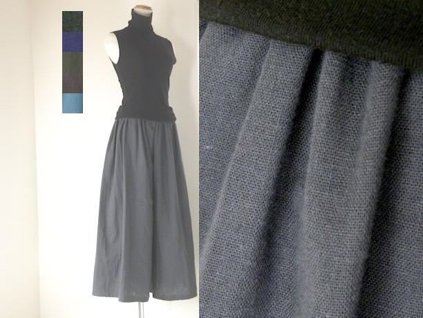 【6色展開】やわらかダブルガーゼのガウチョパンツ