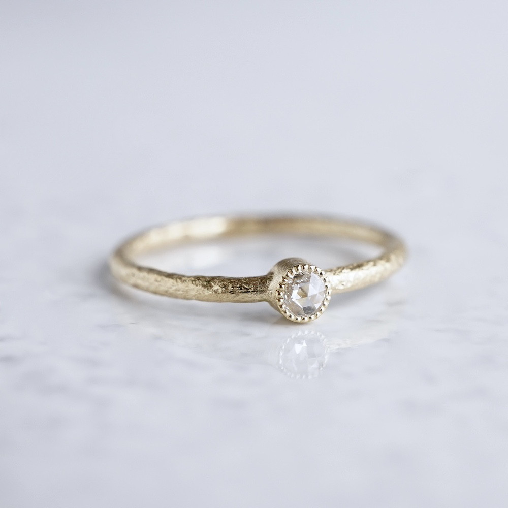 Diamond birthstone ring [R050K18/K10DM]