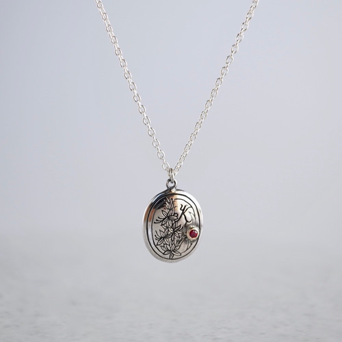 Initial birthstone necklace [K] [P045SV] ネックレス