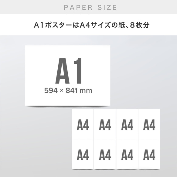 【人気No.1】 英語＆日本語 世界地図 ポスター A1 [ 049 ] 白×グレー ミニマルマップ 11枚目の画像