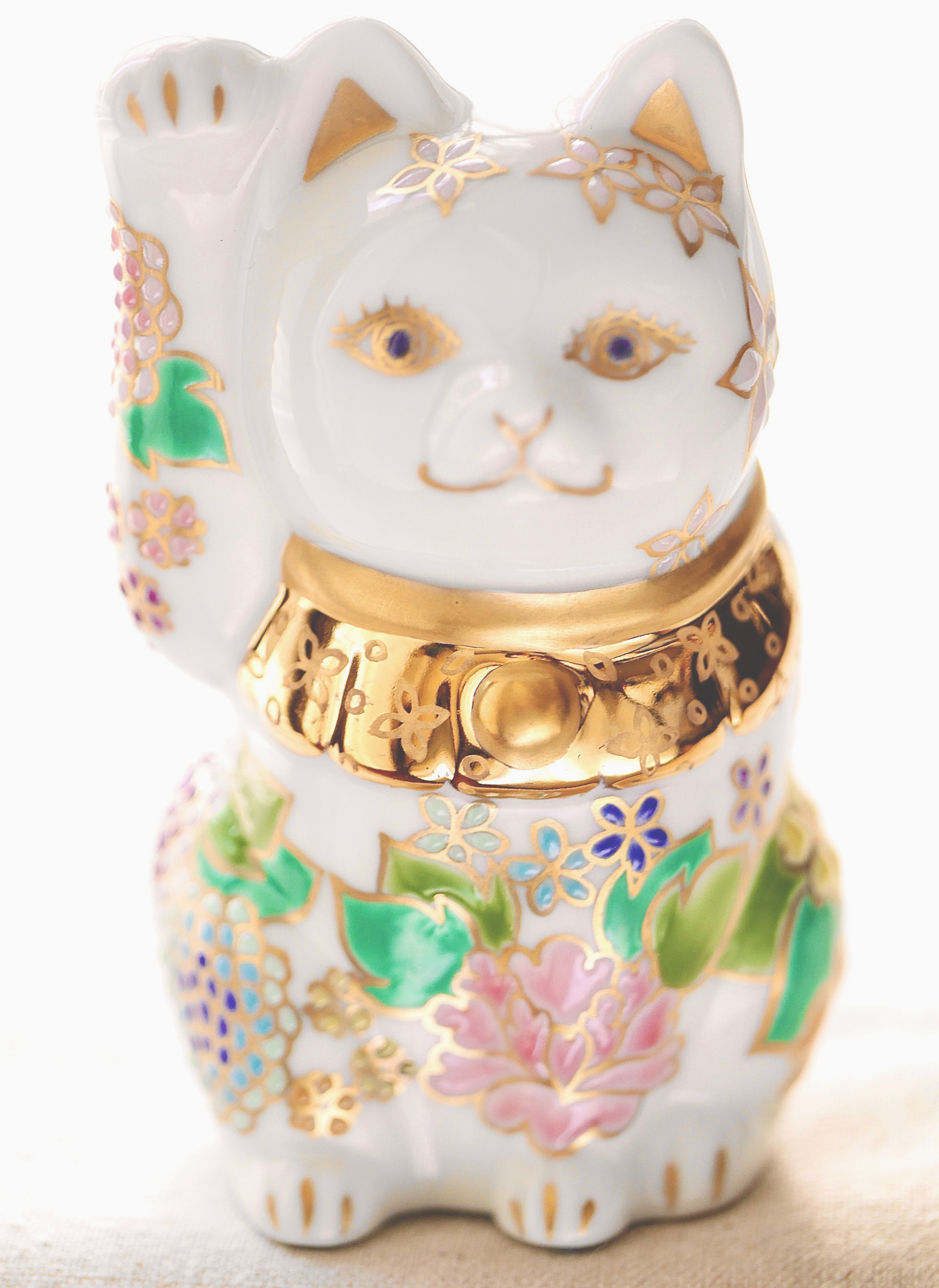 花詰タッチ招き猫　作家作品 金田 花季｜京都 たち吉（和食器）