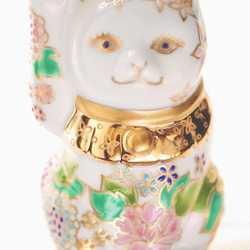 花詰タッチ招き猫　作家作品 花詰タッチ招き猫 作家作品 工芸品