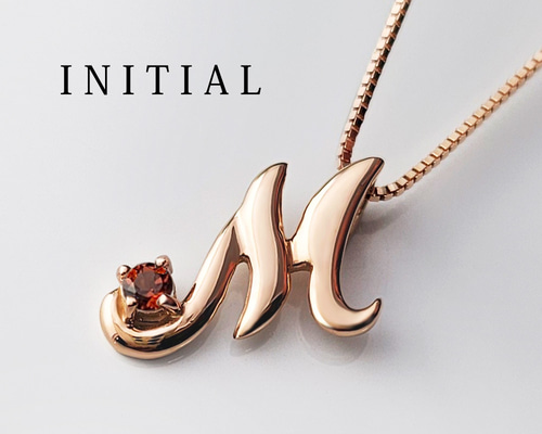 ☆美品☆アガットファーストK10イニシャルネックレス『M』 ☆美品☆アガットファーストK10イニシャルネックレス『M