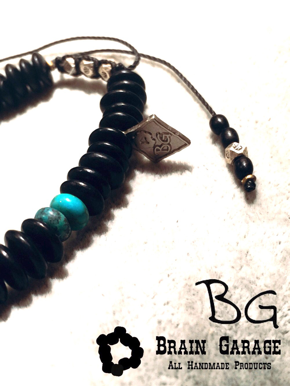 【BG】Buffalo horn & Natural stone bracelet〈BG16B0026〉ブレスレット