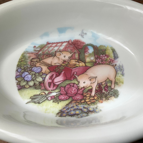 【新作】ファンシー ソープディッシュ 豚 ★  石けん皿 オーバル 楕円形 14cm 母の日 父の日 5枚目の画像