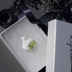 ☆橄欖石胸針，鴿子銜著橄欖枝~和平 第4張的照片