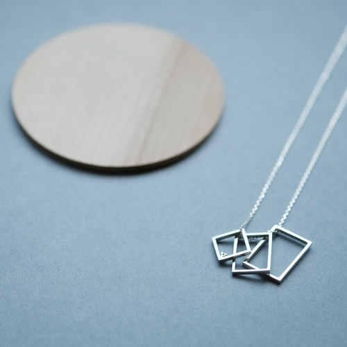 スクエア セット ネックレス シルバー925 メンズ ユニセックス