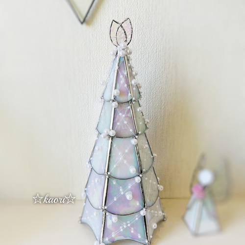 ステンドグラス　　ホワイトクリスマス ステンドグラス ホワイトクリスマス