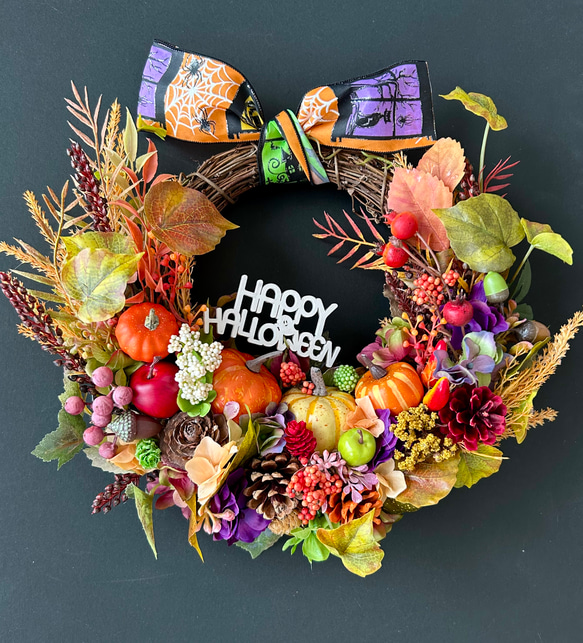 実りの秋♡パンプキンリース「受注制作」 2枚目の画像