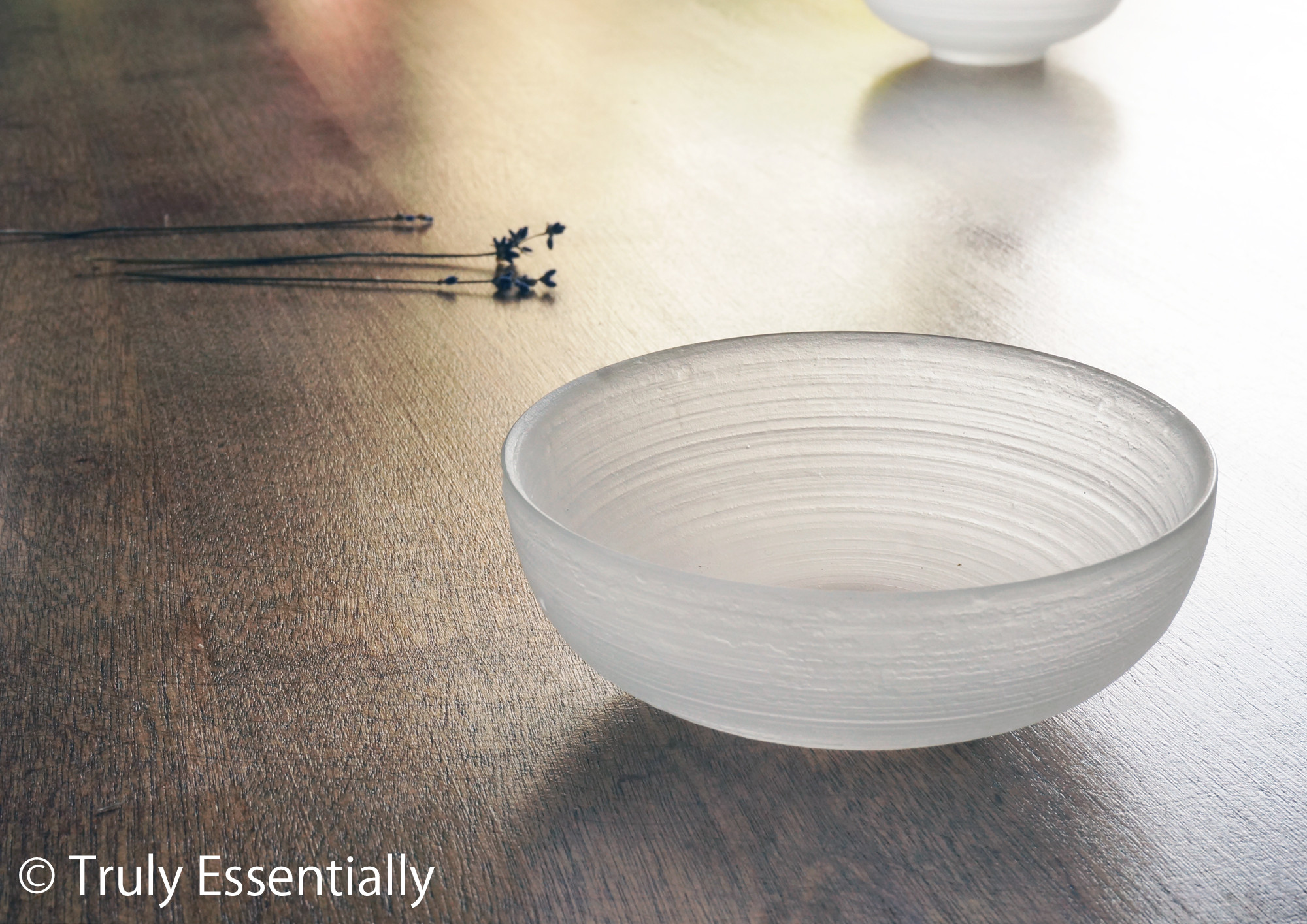 無色のガラス -「 The Vessel of Light - 月明かりのうつわ 」● 直径12cm