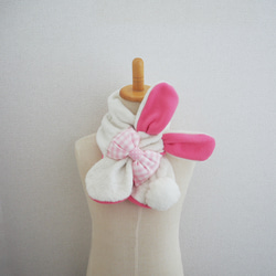 モコモコマフラー ☆ うさぎ (白 × ピンク) キッズ 子供服 BrancH 通販