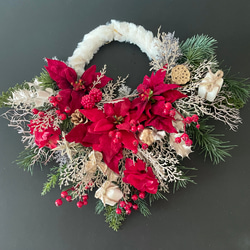 Poinsettia Xmas wreath IV 1枚目の画像