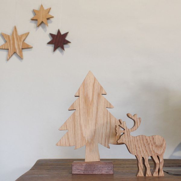 もみの木 オブジェ｜全２種類 木製 クリスマス ツリー 飾り 木 手作り ハンドメイド 北欧 雑貨 立体 無垢 7枚目の画像