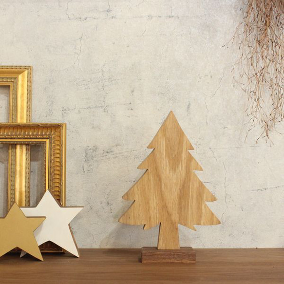 [免運費] 樅樹 S 號木製物品聖誕樹裝飾木製手工斯堪的納維亞雜貨 第5張的照片