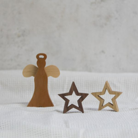 [免運費] Angel x Star 套裝聖誕星木製物品婚禮展示雕像室內配件 第7張的照片