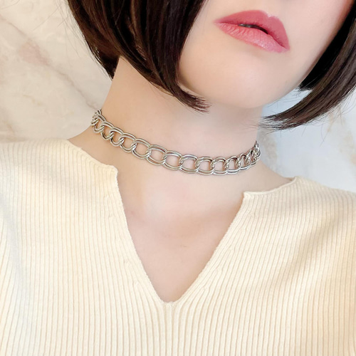 美品S.TIME × COMMUSE限定チョーカーネックレスsilver 美品S