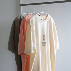 ヴィンテージライク オーバーシルエット半袖Tシャツ / TULIP / スモークピンク 2枚目の画像