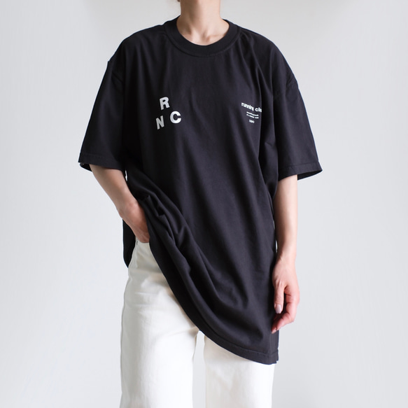 ヴィンテージライク オーバーシルエット半袖Tシャツ / RNC / ホワイト 8枚目の画像