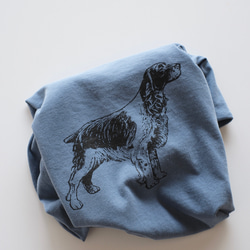 ヴィンテージライク オーバーシルエット半袖Tシャツ / DOG / スモークブルー 7枚目の画像