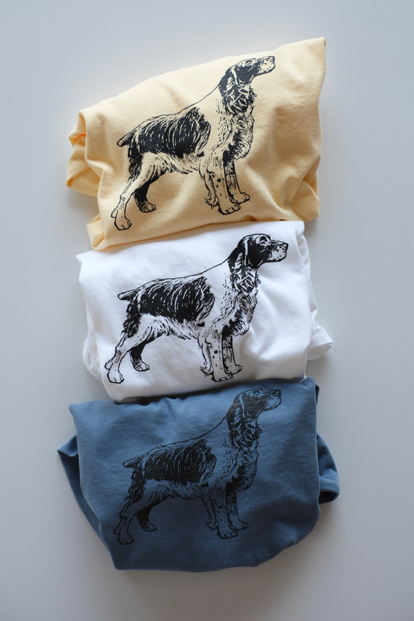 ヴィンテージライク オーバーシルエット半袖Tシャツ / DOG / スモークブルー 8枚目の画像