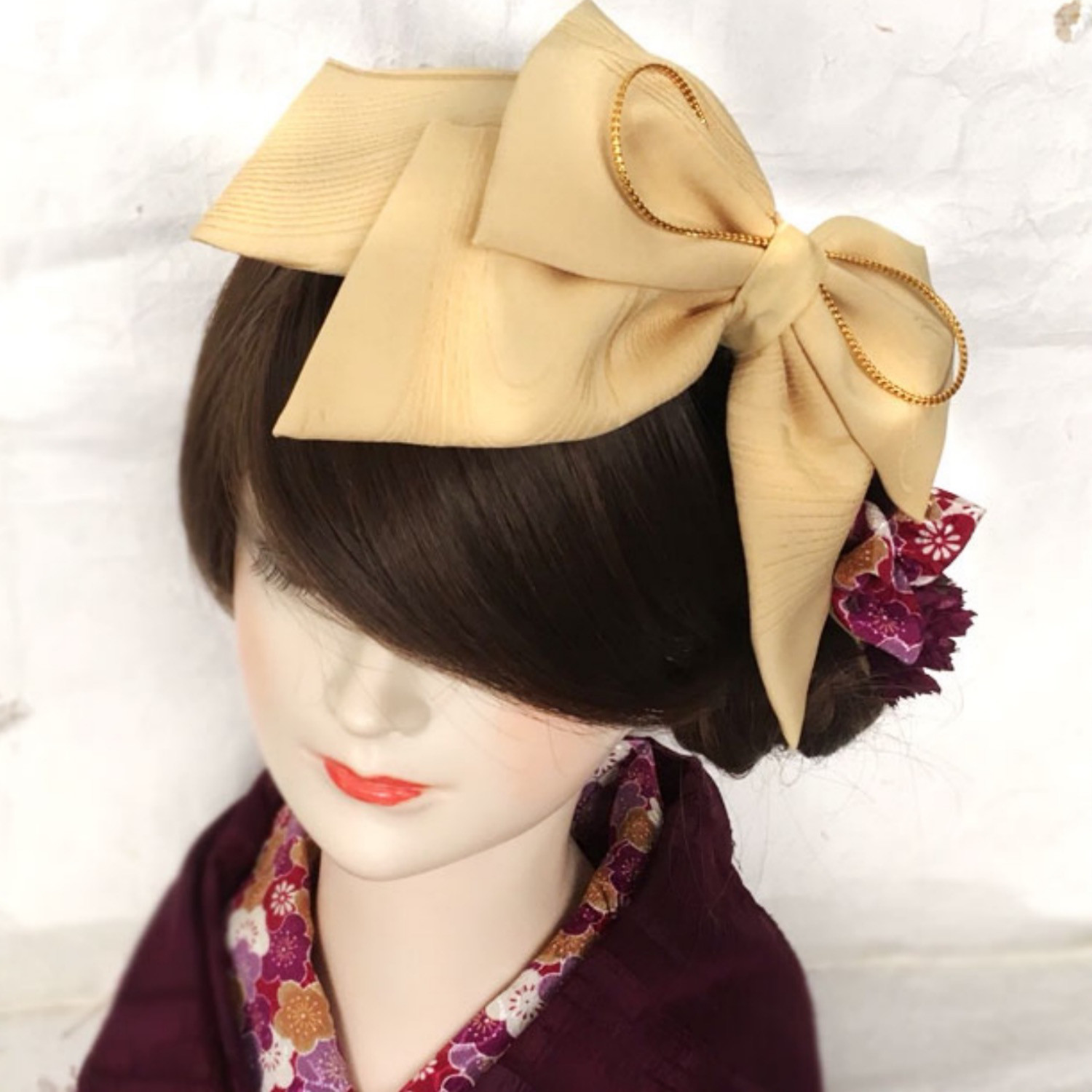 和装成人式結婚式大正ロマンふわりひらり大人のチュールリボンはんなり小径