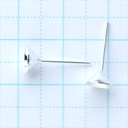 【20件】耳環配件★6mm/白銀★錐形杯形耳環Post耳環Pierce spin 第2張的照片