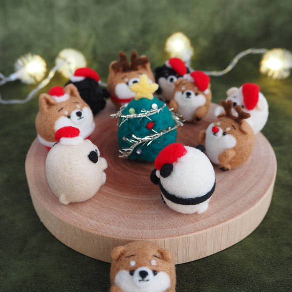 【受注製作】クリスマスシリーズ単品(ツリー、サンタ、トナカイ)　羊毛フェルト 14枚目の画像