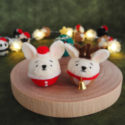 【受注製作】クリスマスシリーズ単品(ツリー、サンタ、トナカイ)　羊毛フェルト 11枚目の画像