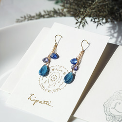 深海色彩 ★ 3 款 - 藍色寶石耳環 - 醫用不銹鋼 ~Deifilia 第4張的照片