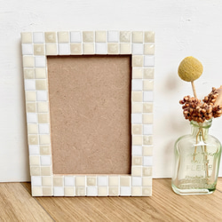 L版または2L版フォトフレーム パステルミックス 木製写真立て 美濃焼