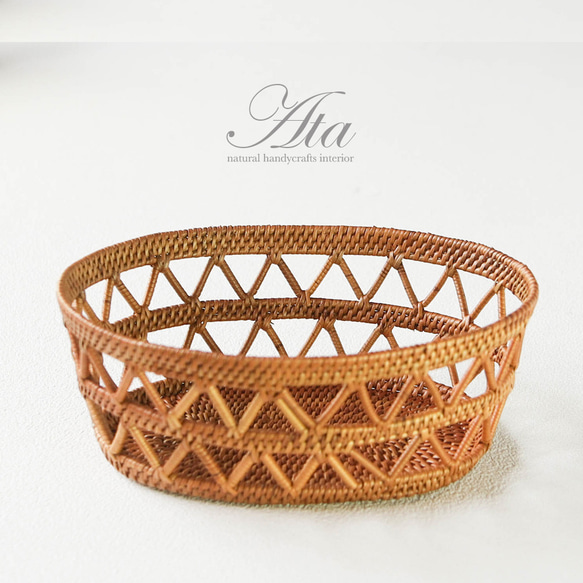 非常適合把阿塔製成橘子的籃子冬季阿拉木圖製作醒目的A10（手工編織籃，Mikankago，球童，水果籃） 第5張的照片