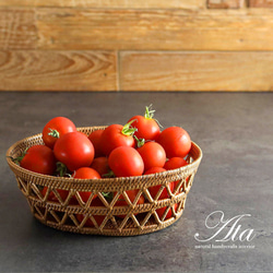 非常適合把阿塔製成橘子的籃子冬季阿拉木圖製作醒目的A10（手工編織籃，Mikankago，球童，水果籃） 第13張的照片