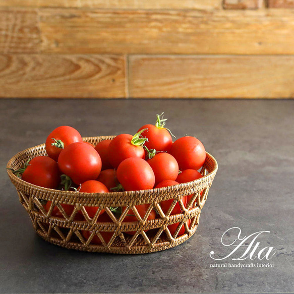 非常適合把阿塔製成橘子的籃子冬季阿拉木圖製作醒目的A10（手工編織籃，Mikankago，球童，水果籃） 第13張的照片