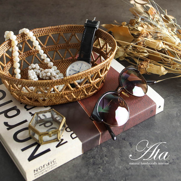 非常適合把阿塔製成橘子的籃子冬季阿拉木圖製作醒目的A10（手工編織籃，Mikankago，球童，水果籃） 第4張的照片