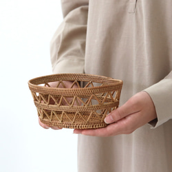 非常適合把阿塔製成橘子的籃子冬季阿拉木圖製作醒目的A10（手工編織籃，Mikankago，球童，水果籃） 第8張的照片