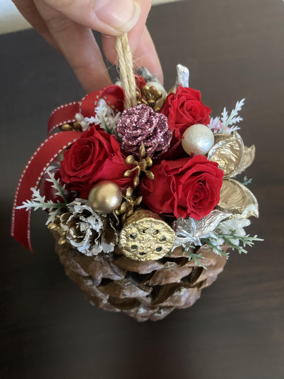 商談中　プリザーブドフラワーアレンジNo.192　クリスマスアレンジ1 商談中 プリザーブドフラワーアレンジNo.192 クリスマスアレンジ1