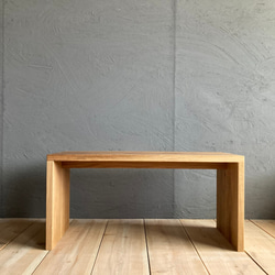 一生もの　楢（オーク）無垢材を使用した ローテーブル　/　ベンチ（背高タイプ） 3枚目の画像