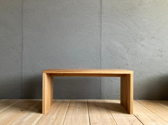 一生もの　楢（オーク）無垢材を使用した ローテーブル　/　ベンチ（背高タイプ） 3枚目の画像