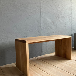 一生もの　楢（オーク）無垢材を使用した ローテーブル　/　ベンチ（背高タイプ） 1枚目の画像