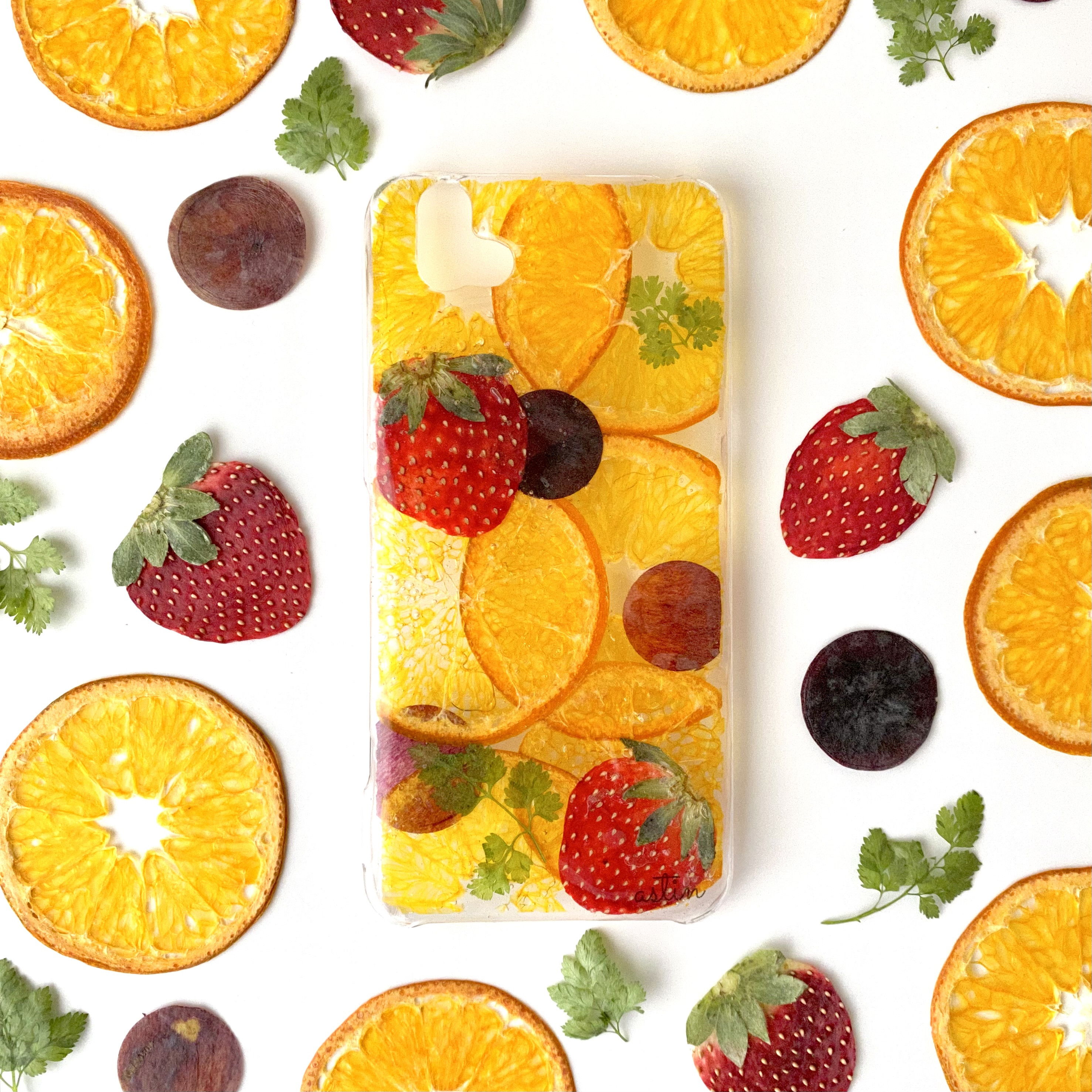 06a.ぶどうと果物 の スマホケース　全機種対応