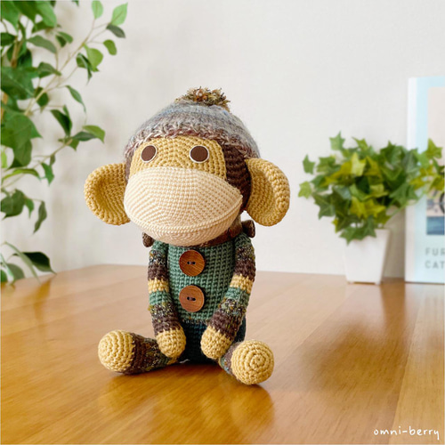 チンパンジーのあみぐるみ ◎ チンパジーノ L (zoonica