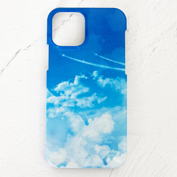 飛行機雲 iPhoneケース ハードケース スマホケース / 空 青空 星 iPhone14 2枚目の画像
