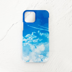 飛行機雲 iPhoneケース ハードケース スマホケース / 空 青空 星 iPhone14 1枚目の画像
