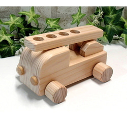 木のおもちゃ・はたらく車トレーラー3点セット/木製玩具