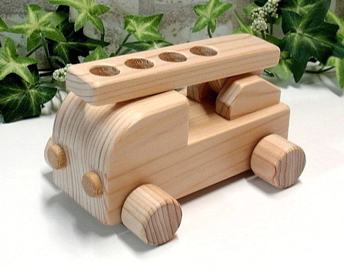木のおもちゃ はたらく車・消防車/木製玩具 おもちゃ・人形